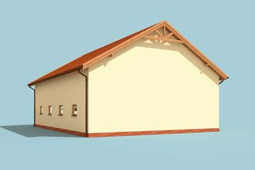  Projekt garażu G243 garaż dwustanowiskowy (SLN1477) - projekt garażu parterowego - Zdjęcie 2