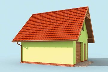  Projekt garażu G245 garaż jednostanowiskowy z poddaszem (SLN1479) - projekt garażu parterowego - Zdjęcie 2