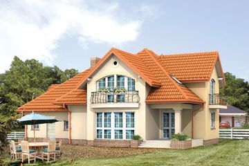  Projekt domu Bachus 2 (BSA1231) - projekt domu parterowego z poddaszem - Zdjęcie 2