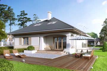  Projekt domu Beta 2 (BSA1234) - projekt domu parterowego z poddaszem - Zdjęcie 2