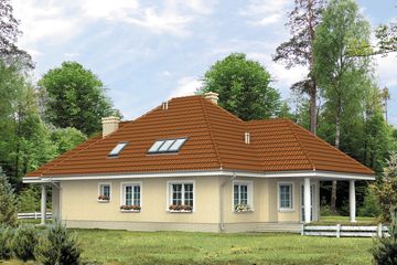  Projekt domu Bis (BSA1238) - projekt domu parterowego z poddaszem - Zdjęcie 2