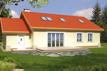  Projekt domu Azalia C z pojedynczym garażem (WRD1163) - projekt domu parterowego z poddaszem - Zdjęcie 2