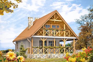  Projekt domu Takt (BSA1091) - projekt domu parterowego z poddaszem - Zdjęcie 2