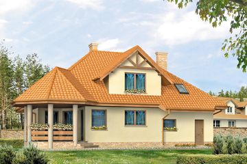  Projekt domu Boston (BSA1094) - projekt domu parterowego z poddaszem - Zdjęcie 2