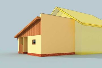  Projekt garażu GP9 garaż dostawiany (SLN1497) - projekt garażu parterowego - Zdjęcie 2