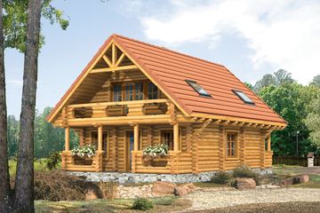  Projekt domu letniskowego Konwalia bal (BSA1254) - projekt domu letniskowego parterowego z poddaszem - Zdjęcie 2