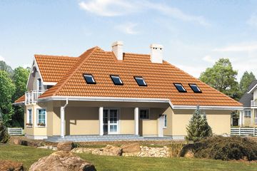  Projekt domu Modrzew 3 (BSA1257) - projekt domu parterowego z poddaszem - Zdjęcie 2