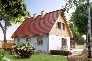  Projekt domu Motylek 2 (BSA1260) - projekt domu parterowego z poddaszem - Zdjęcie 2