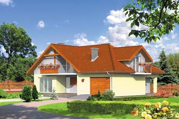  Projekt domu WB-0051 (KRA3613) - projekt domu parterowego z poddaszem - Zdjęcie 2