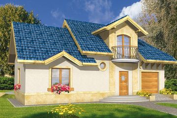  Projekt domu Dagmara A garaż (WRD1150) - projekt domu parterowego z poddaszem - Zdjęcie 2