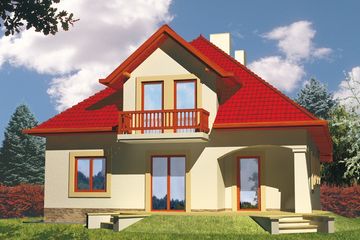  Projekt domu Sara A garaż (WRD1153) - projekt domu parterowego z poddaszem - Zdjęcie 2