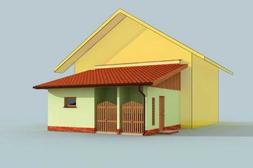  Projekt garażu GP11 garaż dostawiany jednostanowiskowy (SLN1499) - projekt garażu parterowego - Zdjęcie 2