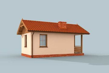  Projekt domu letniskowego Badajoz dom letniskowy na zgłoszenie do 35m2 (SLN1503) - projekt domu letniskowego parterowego - Zdjęcie 2