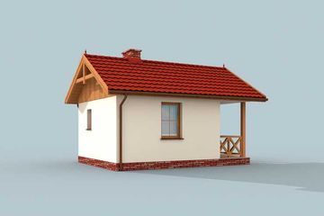  Projekt domu letniskowego Delhi dom letniskowy na zgłoszenie do 35m2 (SLN1504) - projekt domu parterowego - Zdjęcie 2
