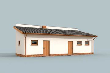  Projekt garażu G1m bis 2 garaż jednostanowiskowy (SLN1505) - projekt garażu parterowego - Zdjęcie 2