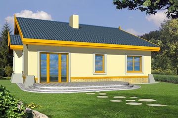  Projekt domu Calineczka A (WRD1154) - projekt domu parterowego - Zdjęcie 2