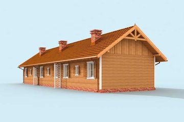  Projekt domu letniskowego Toronto 2 dom letniskowy (zabudowa szeregowa) (SLN1507) - projekt domu letniskowego parterowego - Zdjęcie 2