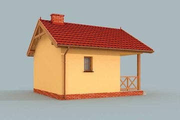  Projekt domu letniskowego Kair dom letniskowy (SLN1511) - projekt domu parterowego - Zdjęcie 2