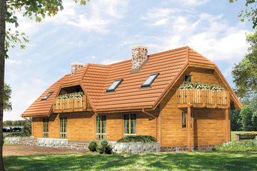  Projekt agroturystyczny Jowisz dr-S Pensjonat, Hotel, Dom weselny (BSA1267) - projekt agroturystyczny parterowego z poddaszem - Zdjęcie 2