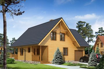  Projekt domu letniskowego Jaśmin 3 dr-S (BSA1268) - projekt domu letniskowego parterowego z poddaszem - Zdjęcie 2