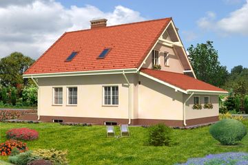  Projekt domu Moricone II (KRH1158) - projekt domu parterowego z poddaszem - Zdjęcie 2