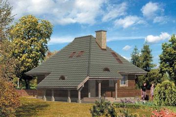  Projekt domu WB-3388 (KRA3504) - projekt domu parterowego z poddaszem - Zdjęcie 2