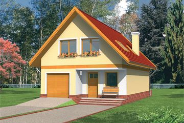  Projekt domu Promyk (WRY1005) - projekt domu parterowego z poddaszem - Zdjęcie 2