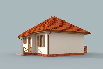  Projekt domu letniskowego Honolulu dom letniskowy (SLN1520) - projekt domu parterowego - Zdjęcie 2
