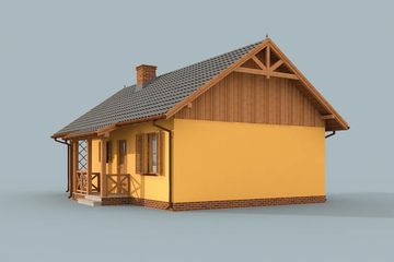  Projekt domu letniskowego Indiana dom letniskowy (SLN1521) - projekt domu parterowego - Zdjęcie 2