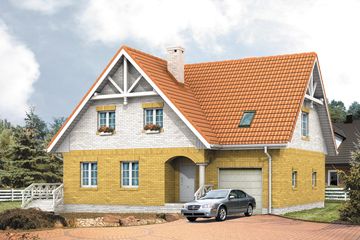  Projekt domu Nutka 2 (BSA1271) - projekt domu parterowego z poddaszem - Zdjęcie 2