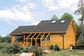  Projekt domu letniskowego Szyper 7 bal-S (BSA1281) - projekt domu letniskowego parterowego z poddaszem - Zdjęcie 2