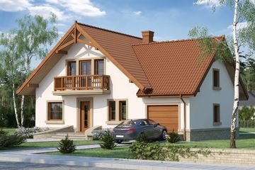  Projekt domu Hermes 2 (WRW1012) - projekt domu parterowego z poddaszem - Zdjęcie 2