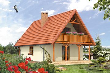  Projekt domu Mikrus 2 (BSA1155) - projekt domu parterowego z poddaszem - Zdjęcie 2