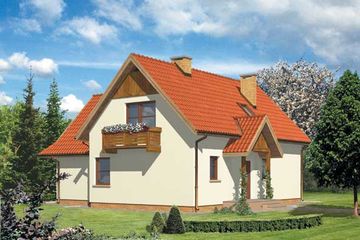  Projekt domu WB-3923 (KRA3510) - projekt domu parterowego z poddaszem - Zdjęcie 2