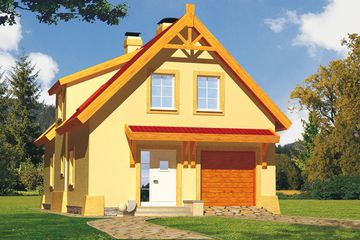  Projekt domu Truskawka wersja A (WRD1158) - projekt domu parterowego z poddaszem - Zdjęcie 2