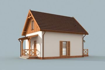  Projekt domu letniskowego Oklahoma dom letniskowy z poddaszem (SLN1527) - projekt domu letniskowego parterowego z poddaszem - Zdjęcie 2