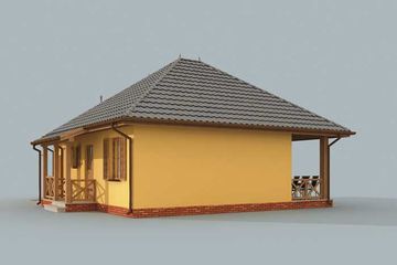  Projekt domu letniskowego San Antonio 2 dom letniskowy (SLN1530) - projekt domu letniskowego parterowego - Zdjęcie 2