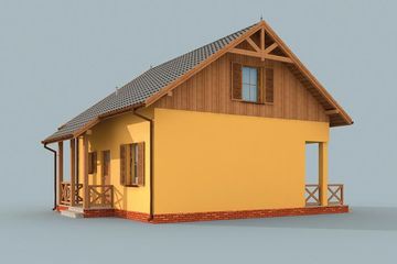  Projekt domu letniskowego Sydney dom letniskowy z poddaszem użytkowym (SLN1531) - projekt domu letniskowego parterowego - Zdjęcie 2