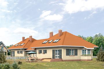  Projekt domu Tajfun (BSA1283) - projekt domu parterowego z poddaszem - Zdjęcie 2