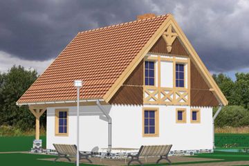  Projekt domu Tałty (SUA1002) - projekt domu parterowego z poddaszem - Zdjęcie 2