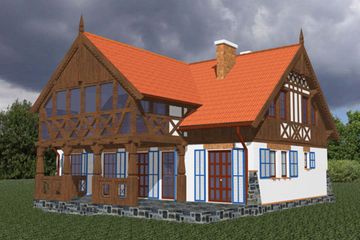  Projekt domu Jeziorak 1 (SUA1003) - projekt domu parterowego z poddaszem - Zdjęcie 2