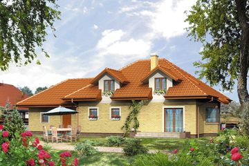  Projekt domu Koral (BSA1174) - projekt domu parterowego z poddaszem - Zdjęcie 2