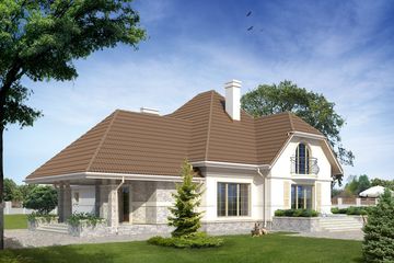  Projekt domu Mistral (BSA1176) - projekt domu parterowego z poddaszem - Zdjęcie 2