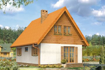  Projekt domu letniskowego Motylek (BSA1177) - projekt domu parterowego z poddaszem - Zdjęcie 2