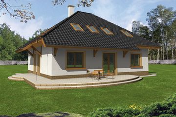  Projekt domu Kasia (WRY1054) - projekt domu parterowego z poddaszem - Zdjęcie 2