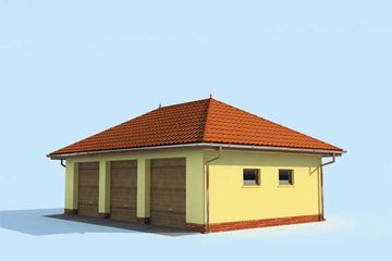  Projekt garażu G165 (SLN1382) - projekt garażu parterowego - Zdjęcie 2