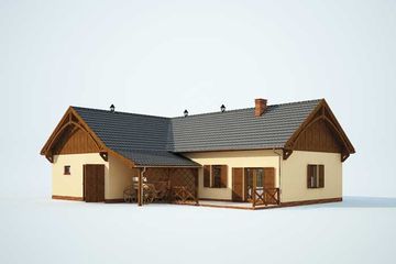  Projekt stajni S29 stajnia dla koni - 4 boksów (SLN1386) - projekt stajni parterowego - Zdjęcie 2