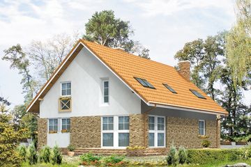  Projekt domu Opal (BSA1180) - projekt domu parterowego z poddaszem - Zdjęcie 2