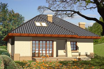  Projekt domu Piasek Pustyni (WRN1013) - projekt domu parterowego z poddaszem - Zdjęcie 2