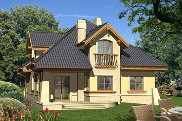  Projekt domu Perła (WRN1014) - projekt domu parterowego z poddaszem - Zdjęcie 2